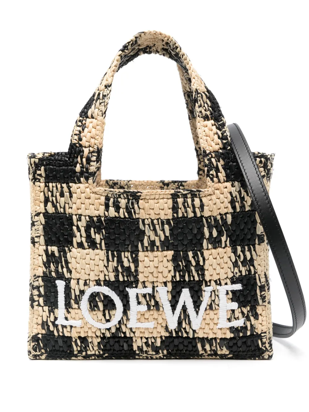 Loewe Mini  Font Tote Bag In Neutral