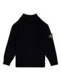 Stone Island Junior Compass-badge roll-neck sweater - Black