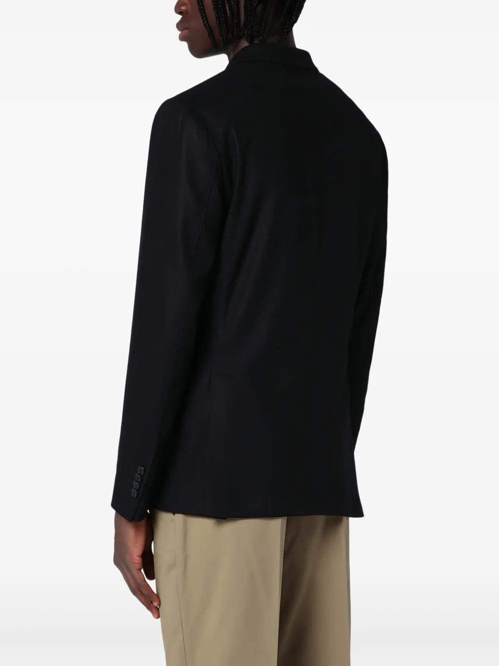 Santaniello Blazer met dubbele rij knopen Zwart