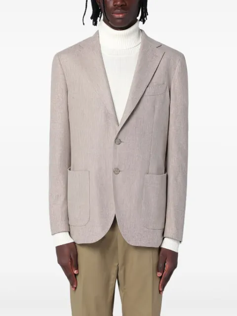 Santaniello mélange-effect blazer