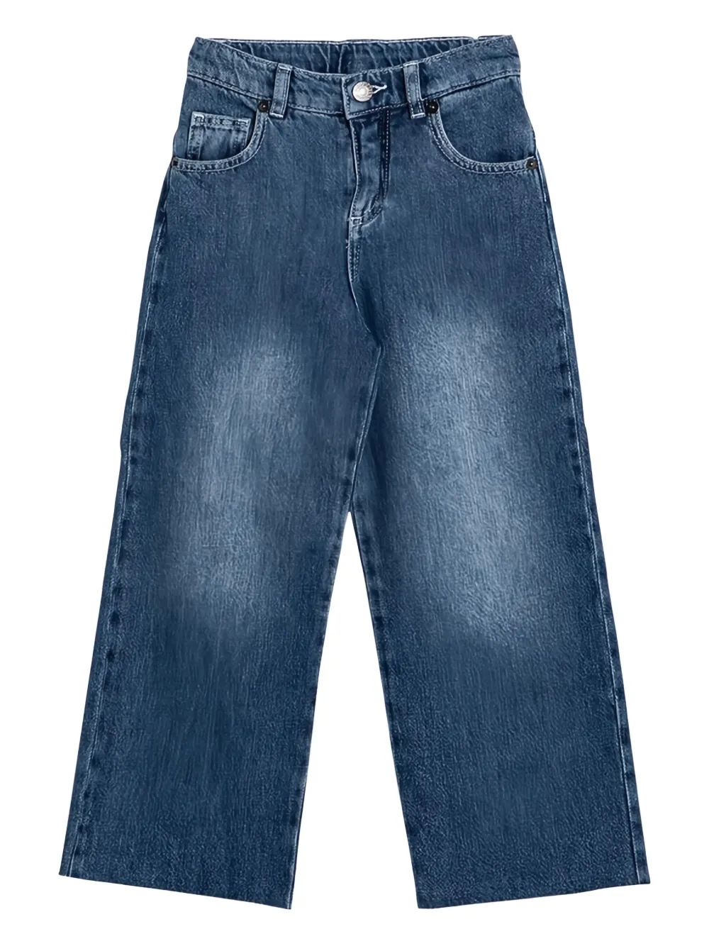 Douuod Kids wide-leg jeans - Blu