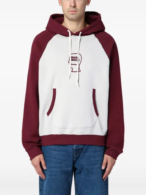 Brain Dead raglan-sleeve embroidered hoodie
