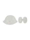 TEDDY & MINOU ruffled sun hat and pre-walkers set - White