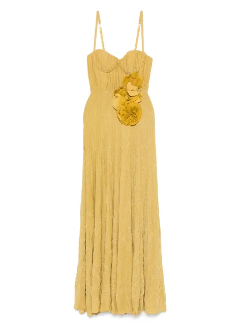 Elisabetta Franchi floral-appliqué gown
