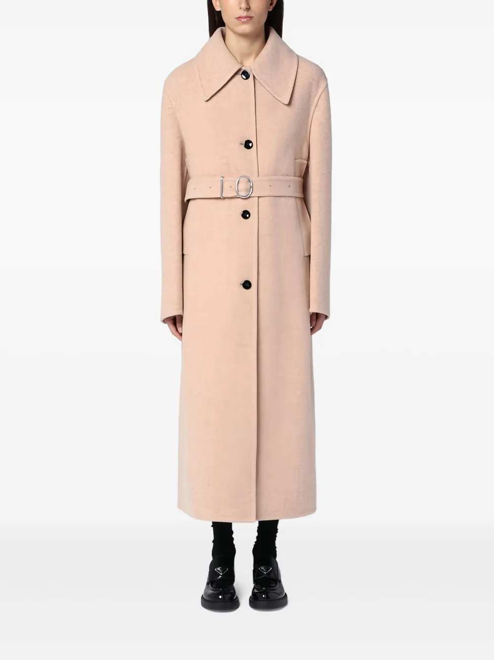 Jil Sander Vilten jas Roze