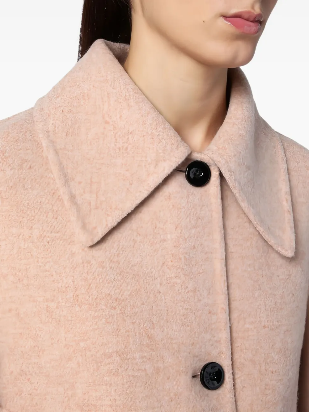 Jil Sander Vilten jas Roze