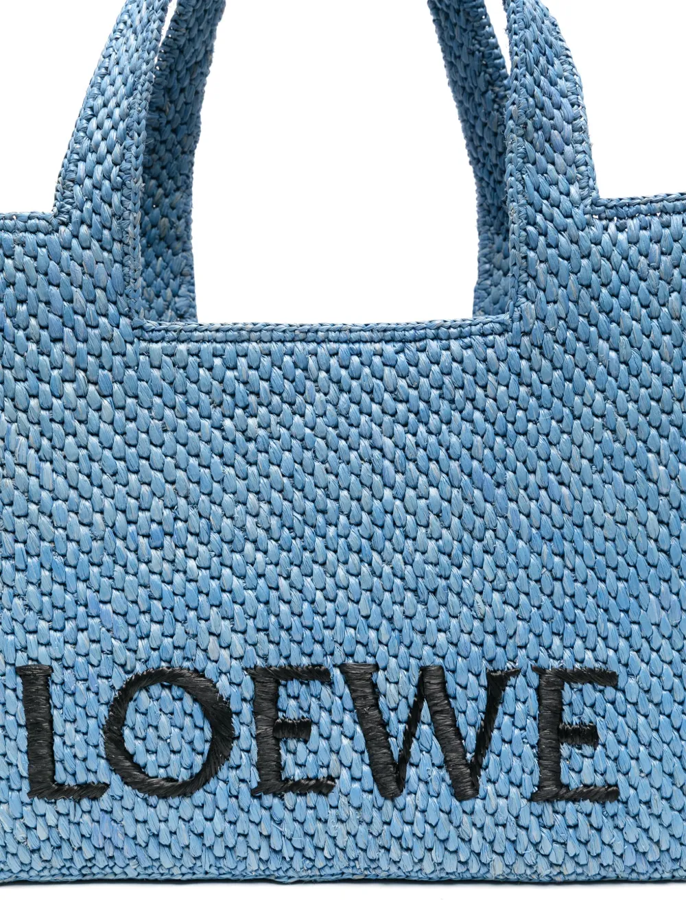 Loewe Logo Medium Tote Bag In Raffia