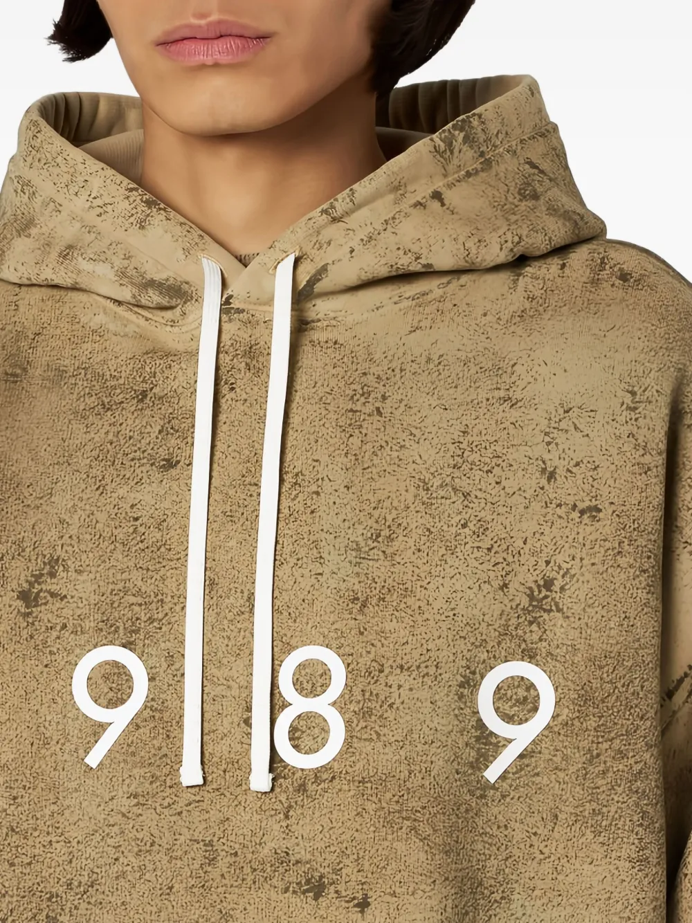 1989 STUDIO Hoodie met logo Beige