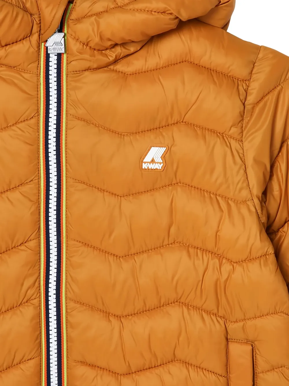 K Way Kids Gewatteerd jack met logopatch Geel