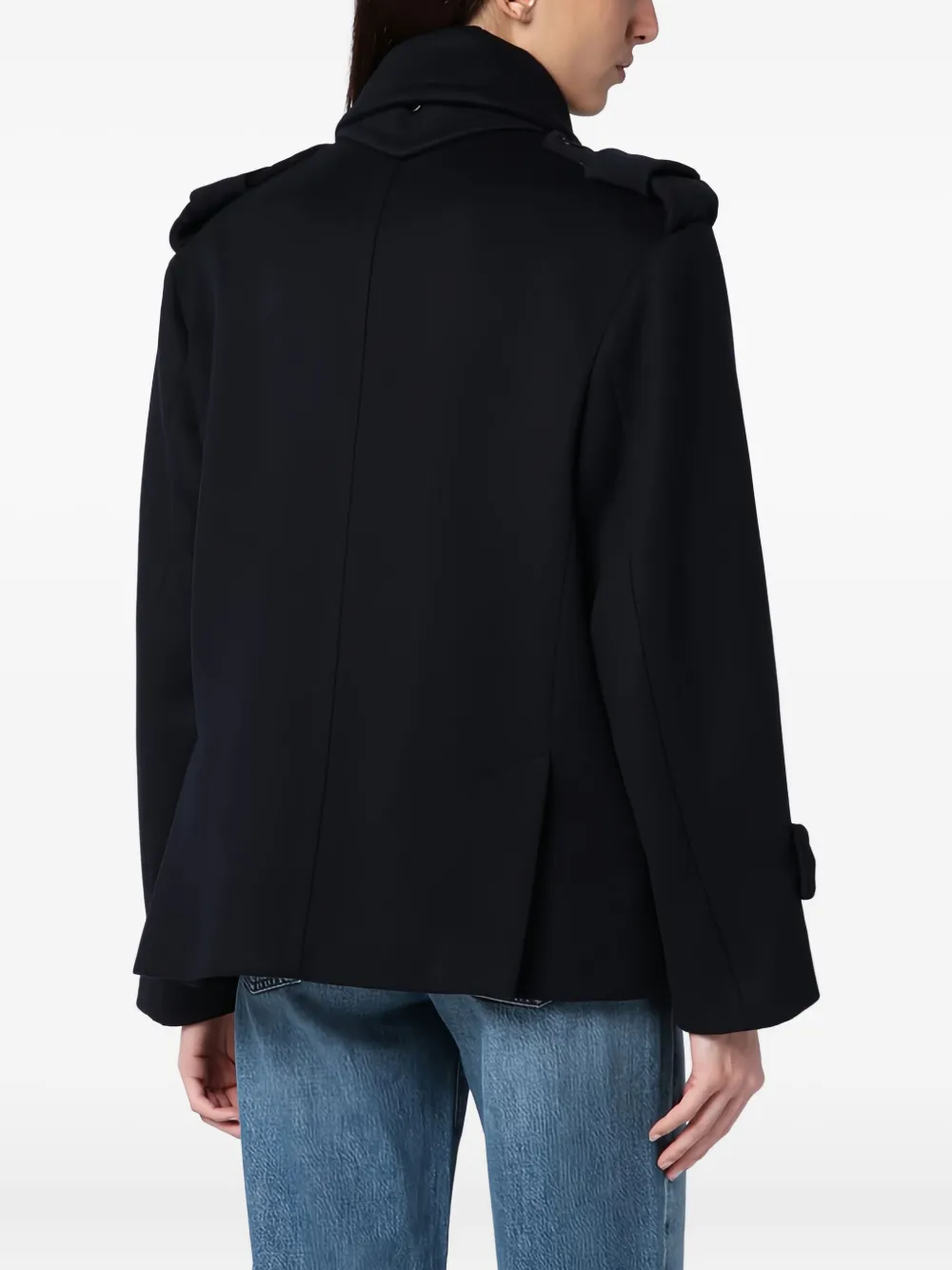 Max Mara Blue Double-breasted Wool Coat In Blue