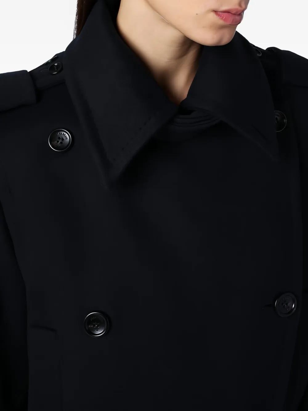Max Mara Blue Double-breasted Wool Coat In Blue