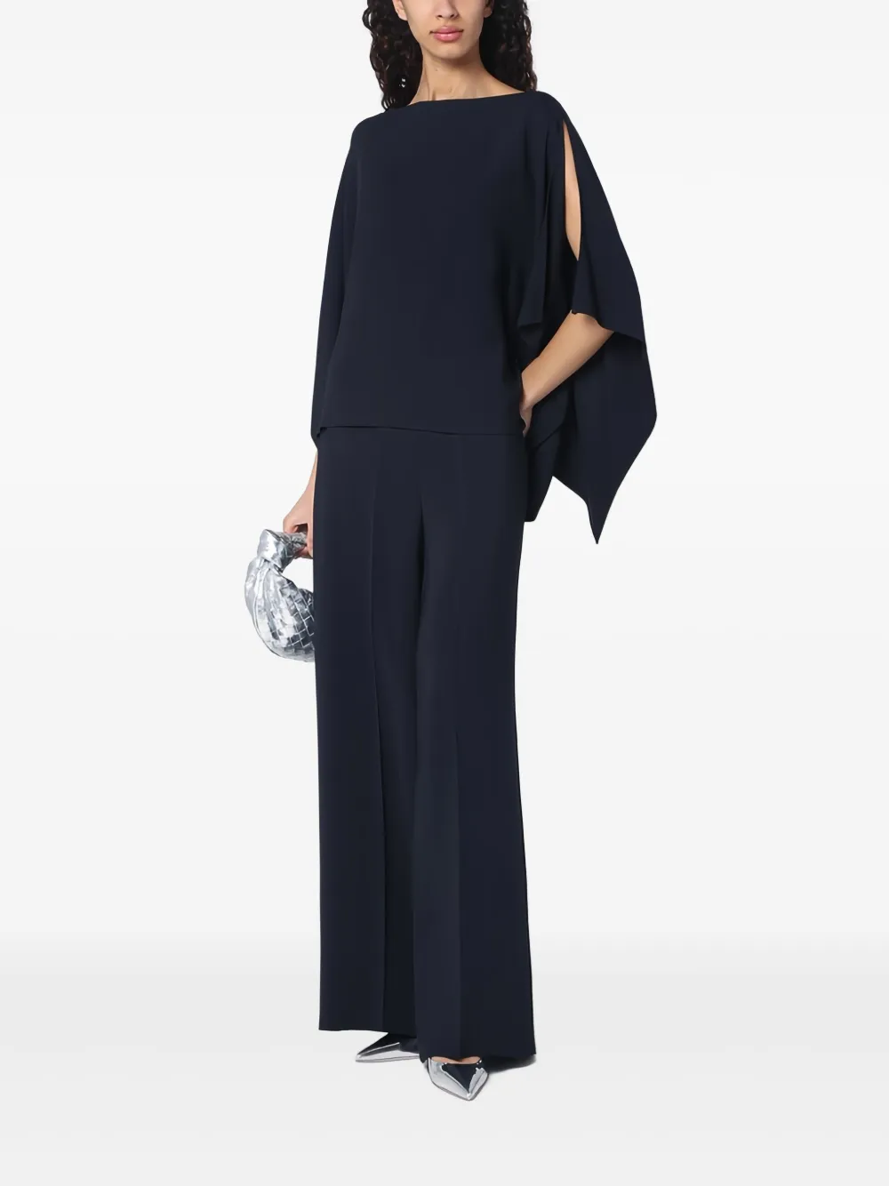 Erika Cavallini Blouse met boothals - Blauw