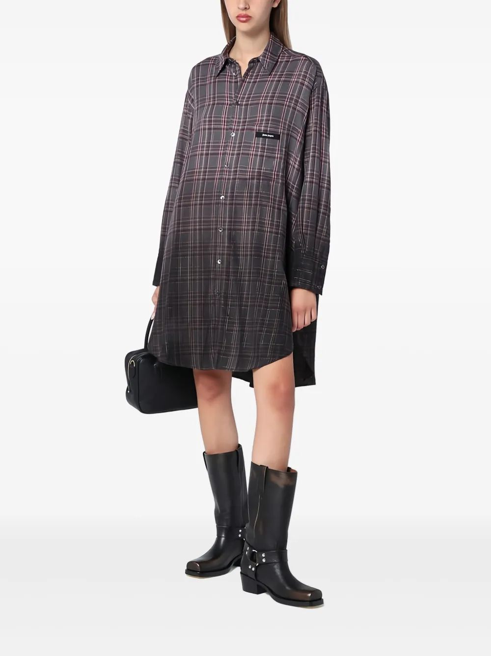 Palm Angels Geruite jurk - Grijs
