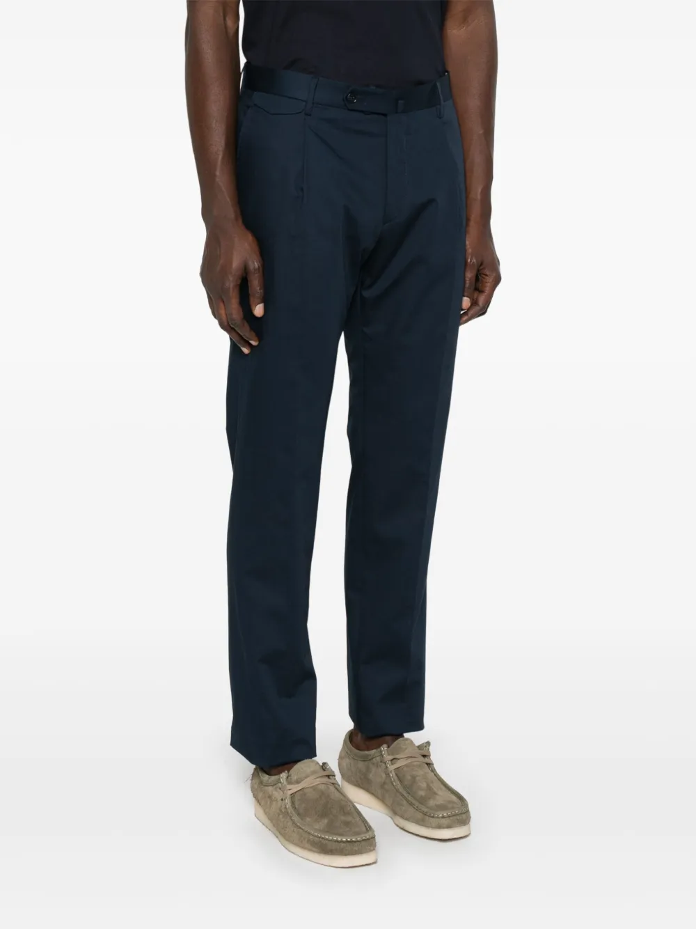 Shop Tagliatore Tag11 Trousers In Blue