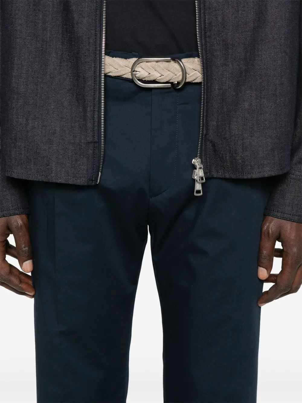 Shop Tagliatore Tag11 Trousers In Blue