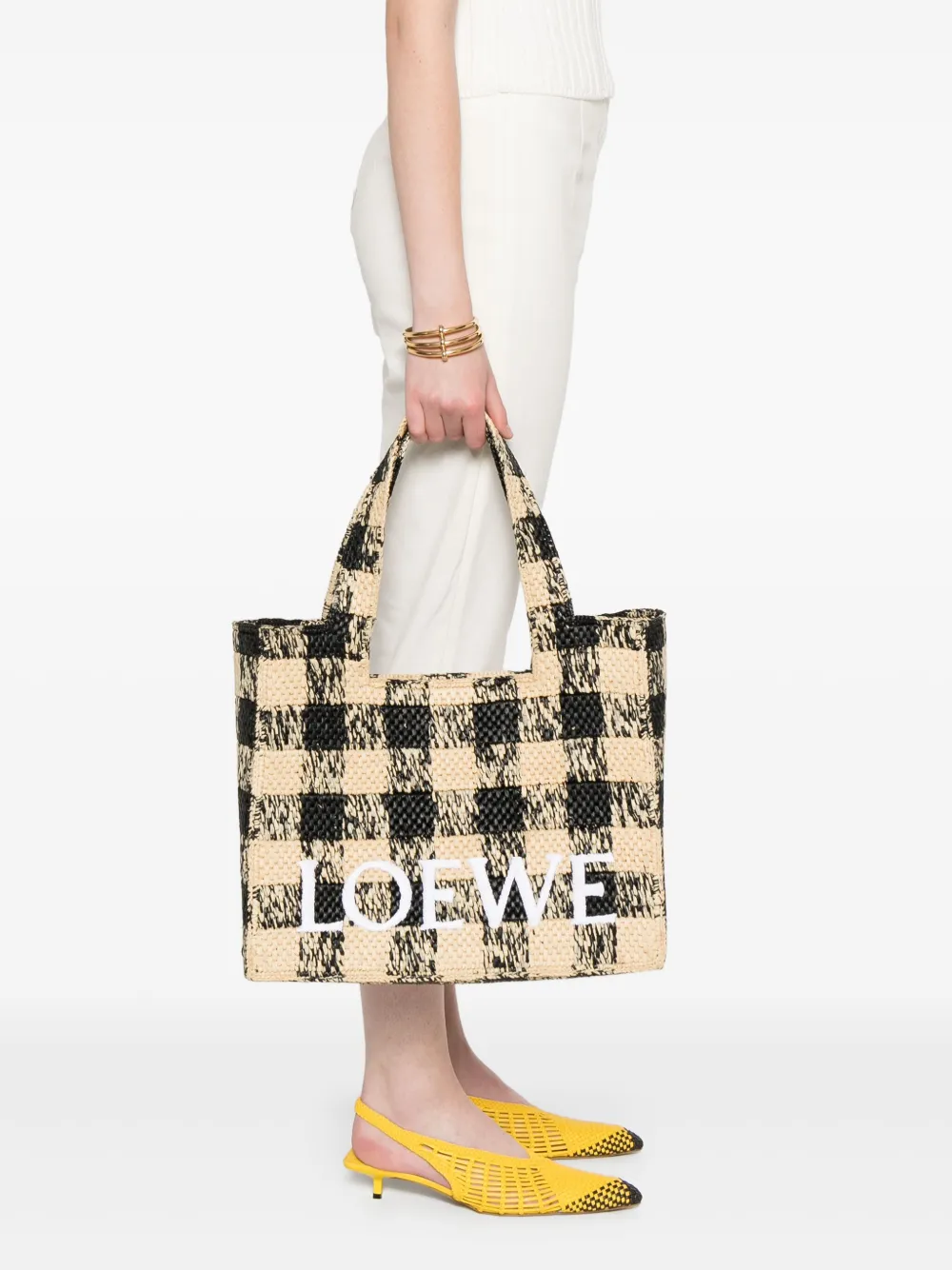 LOEWE Font grote shopper - Beige