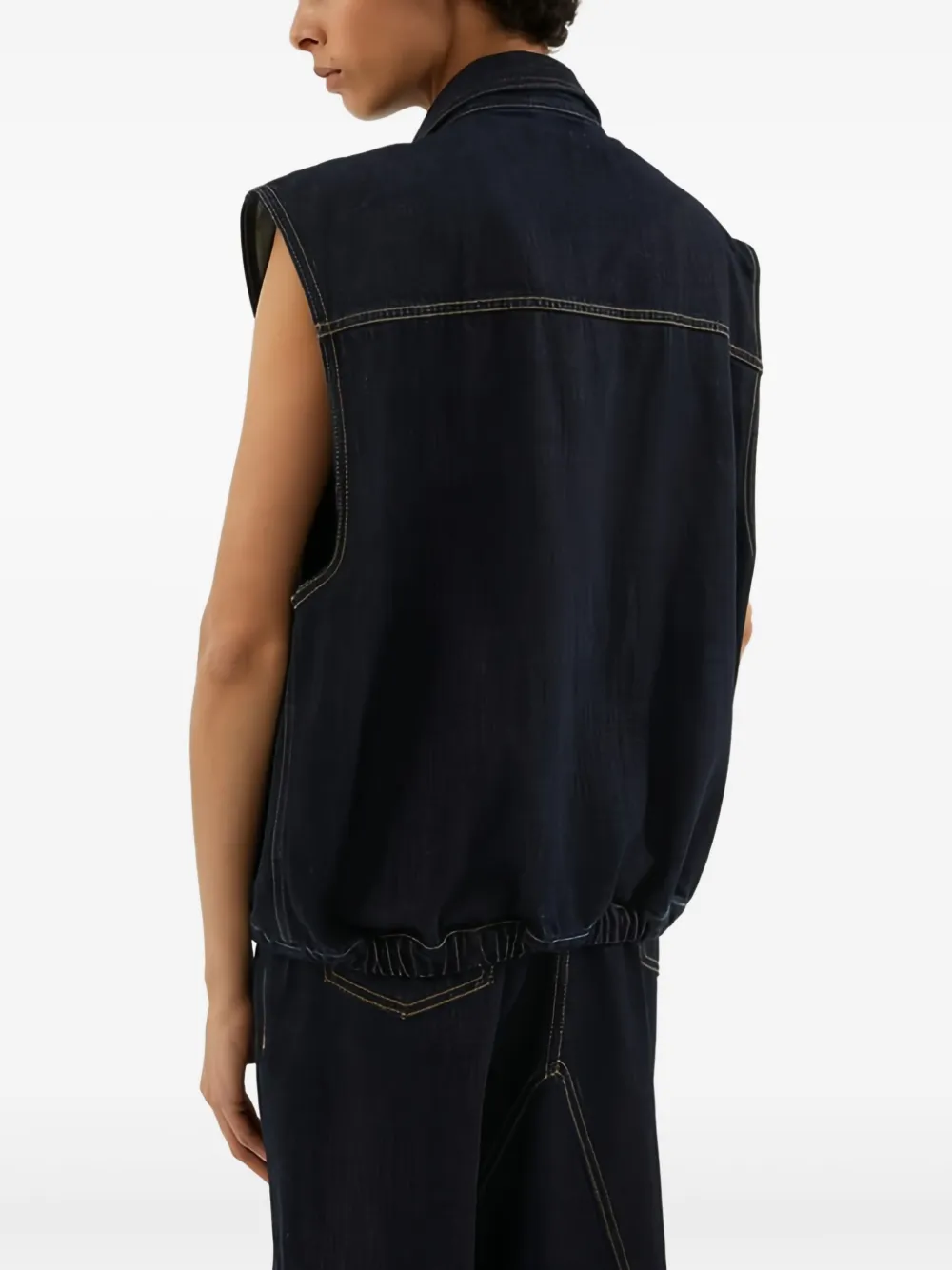 1989 STUDIO Denim gilet Blauw