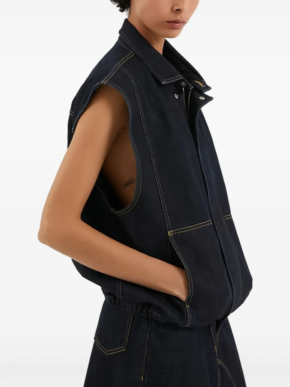 1989 STUDIO Denim gilet Blauw