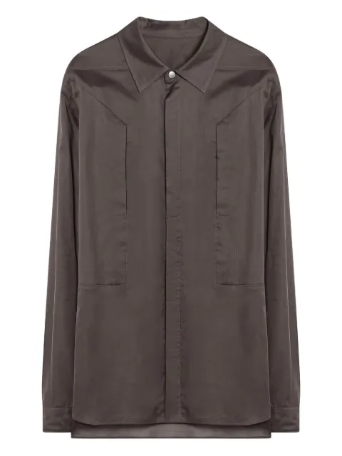 Rick Owens long-sleeve panelled shirt