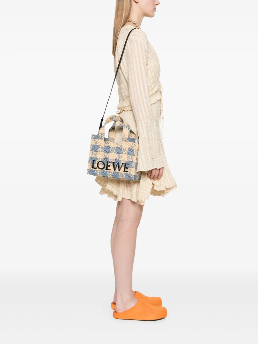 LOEWE Font kleine shopper - Beige