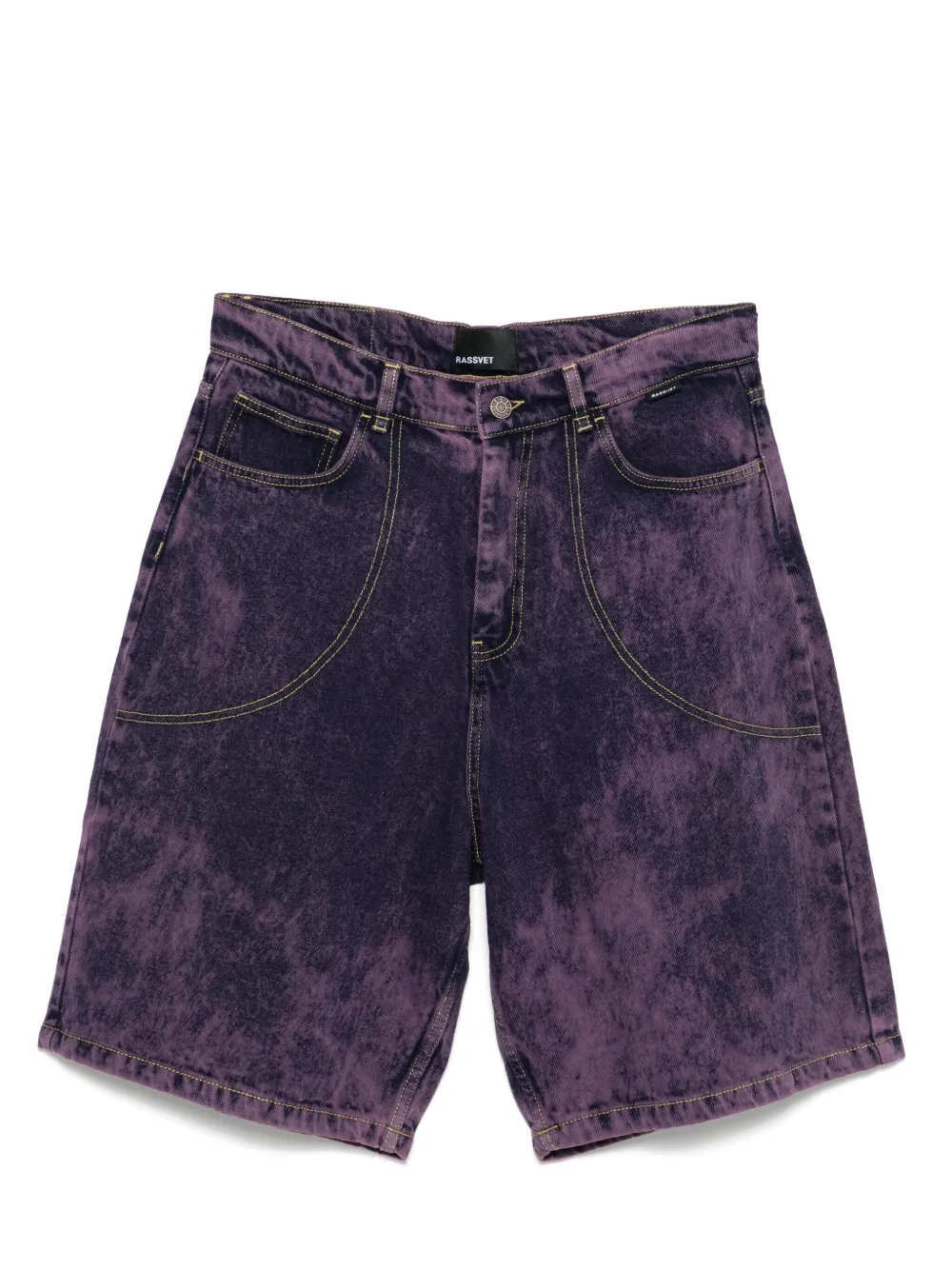 RASSVET Shorts con lavaggio acido - Viola
