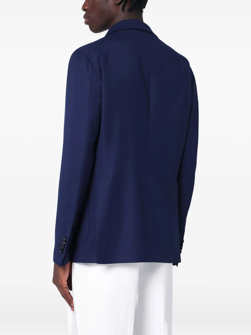 Tagliatore single-breasted patch-pocket jacket Blauw