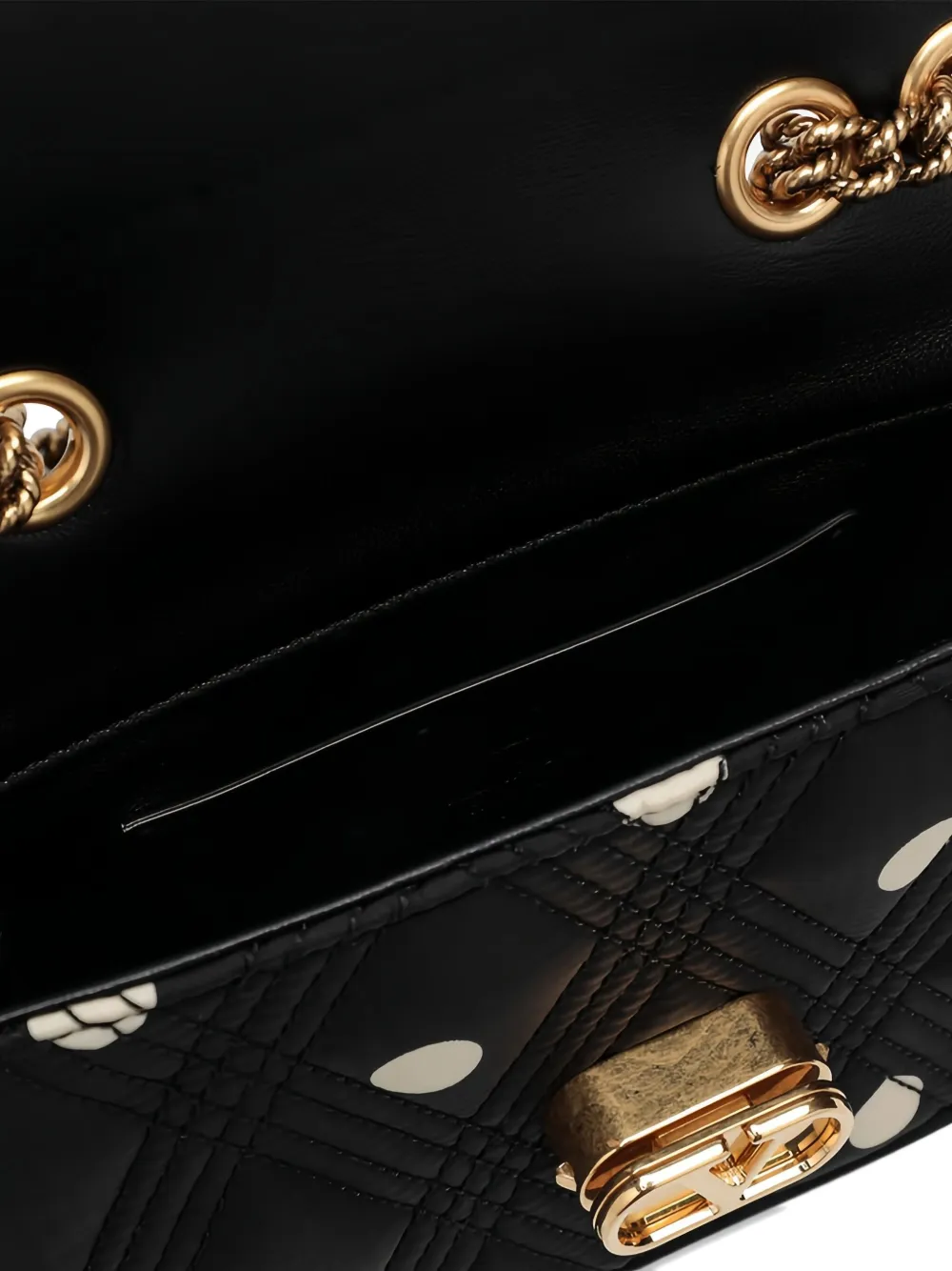 Valentino Garavani Quiltie 67 crossbodytas met stippen Zwart