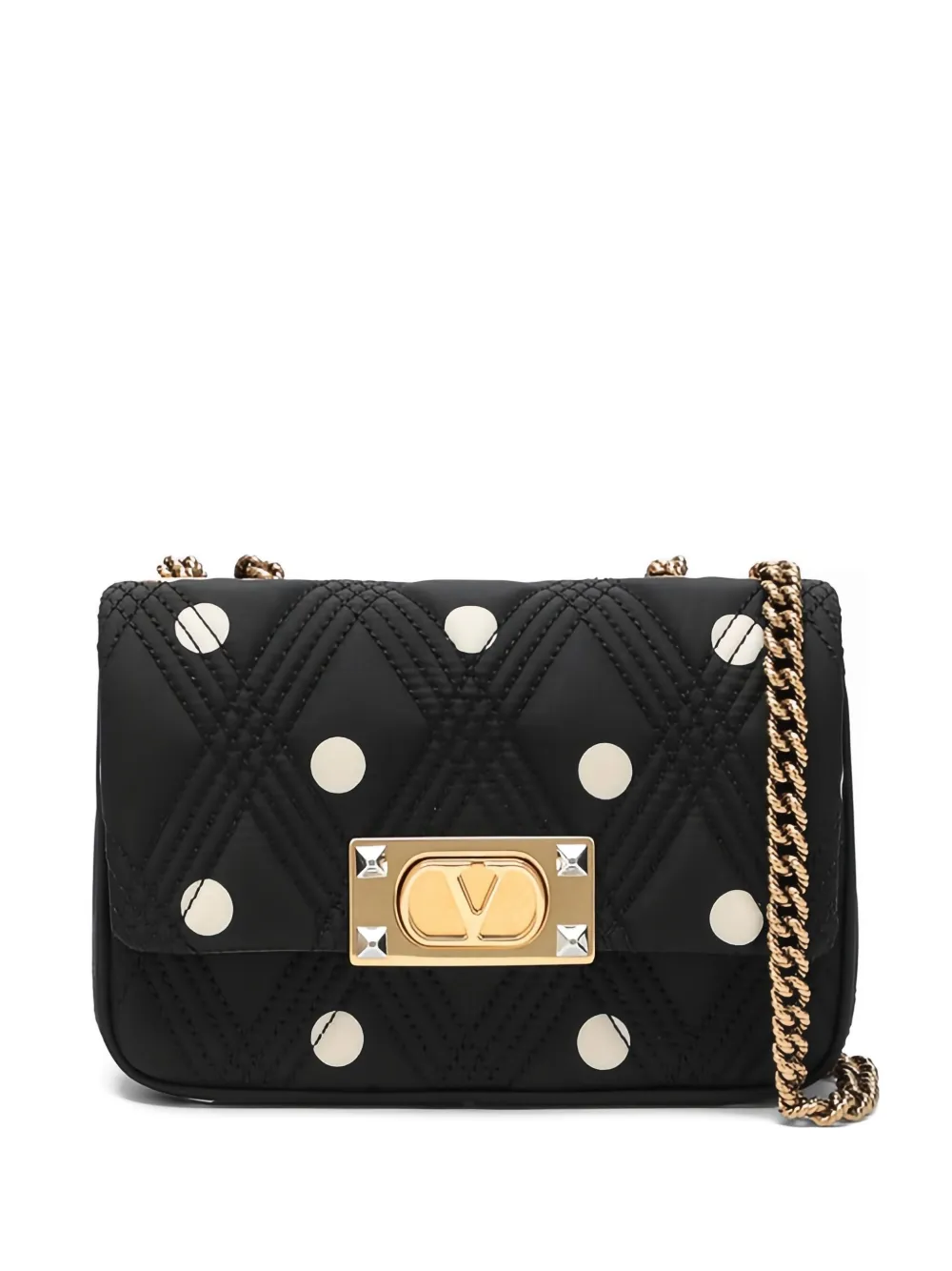 Valentino Garavani Quiltie 67 crossbodytas met stippen Zwart