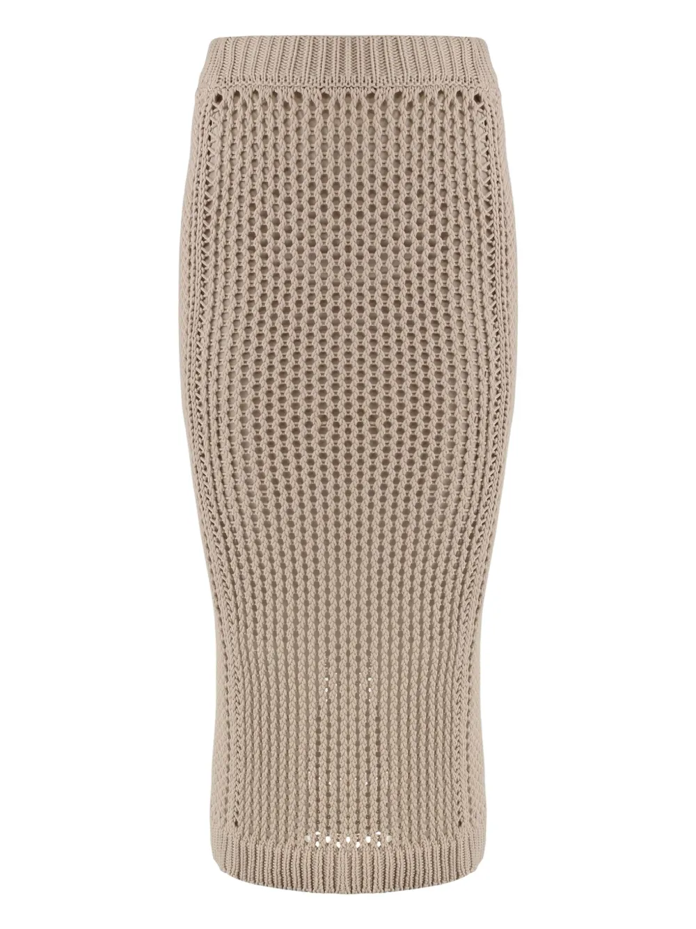 Peserico Geperforeerde midi-rok Beige