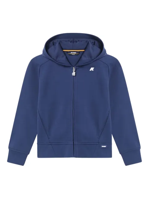 K Way Kids logo zip-up hoodie