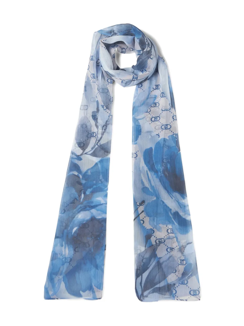 LIU JO Sjaal met bloemenprint - Blauw