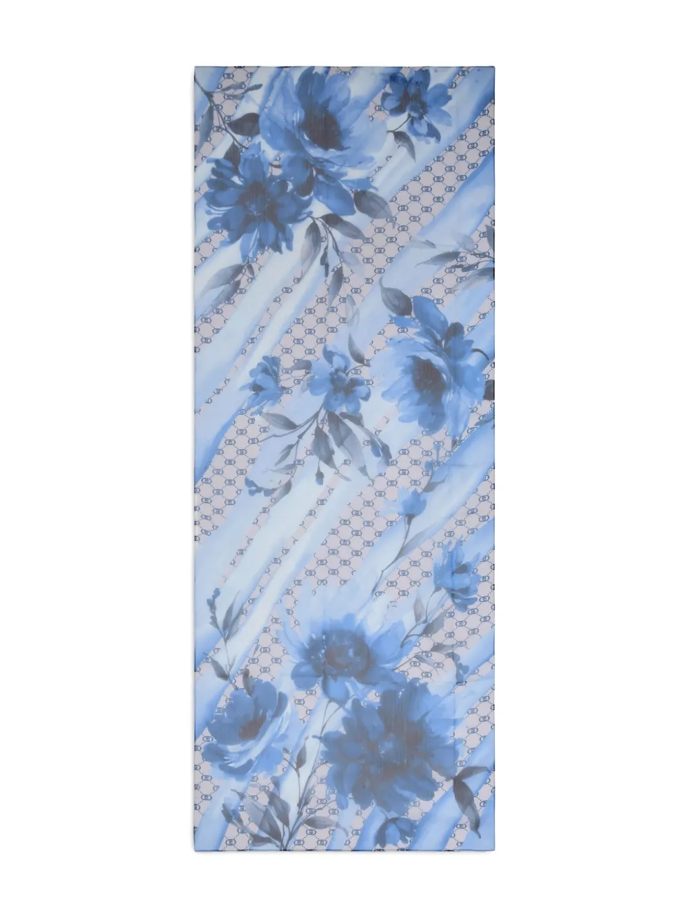 LIU JO floral-pattern scarf | Blue | Image 1
