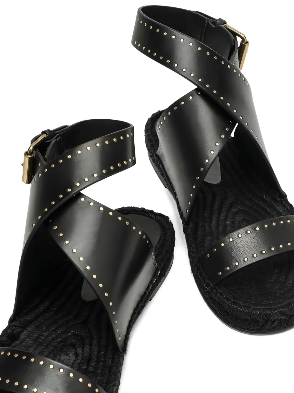 Isabel Marant Studded Cross-strap Sandals In Black