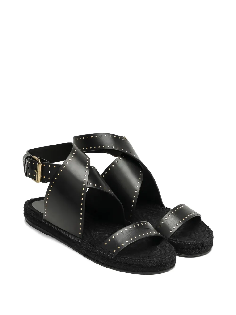 Isabel Marant Studded Cross-strap Sandals In Black