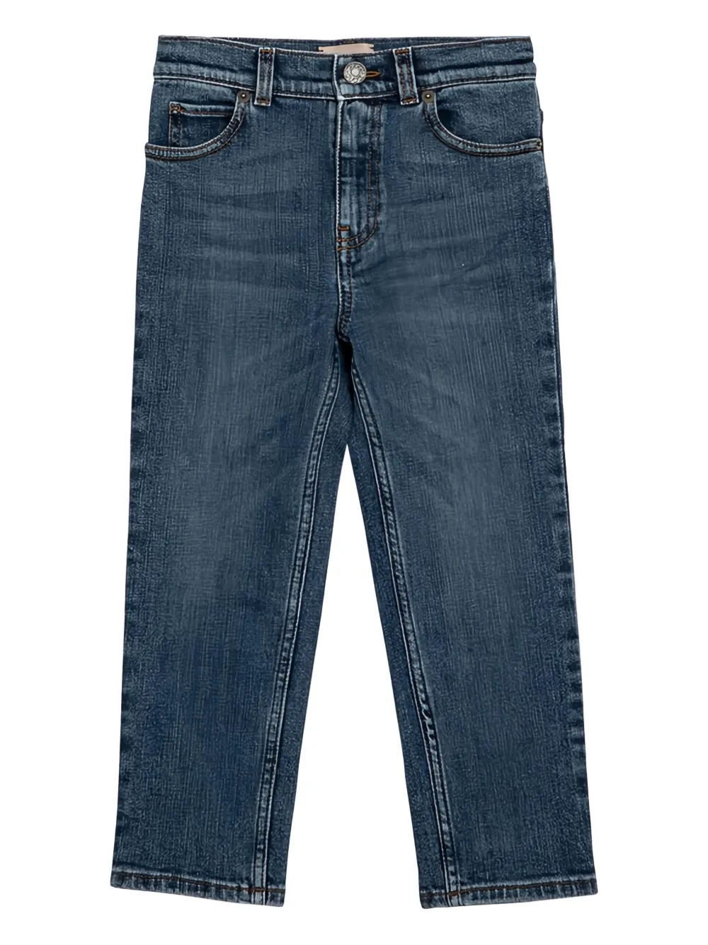 Gucci Kids Jeans met logopatch Blauw