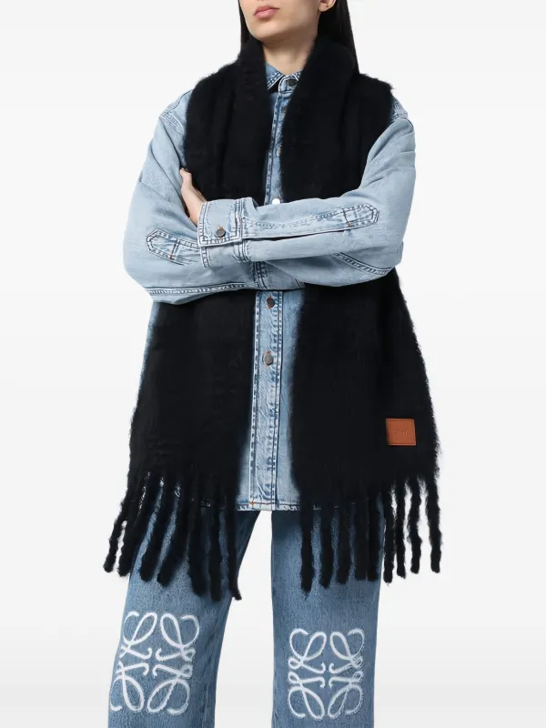 LOEWE スカーフ | ブラック | FARFETCH JP