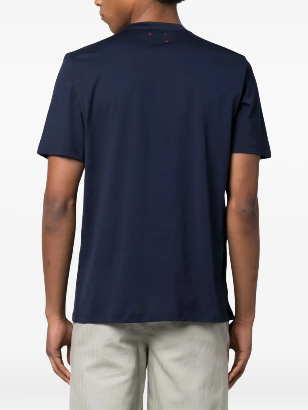 KITON LOGO-EMBROIDERED T-SHIRT 