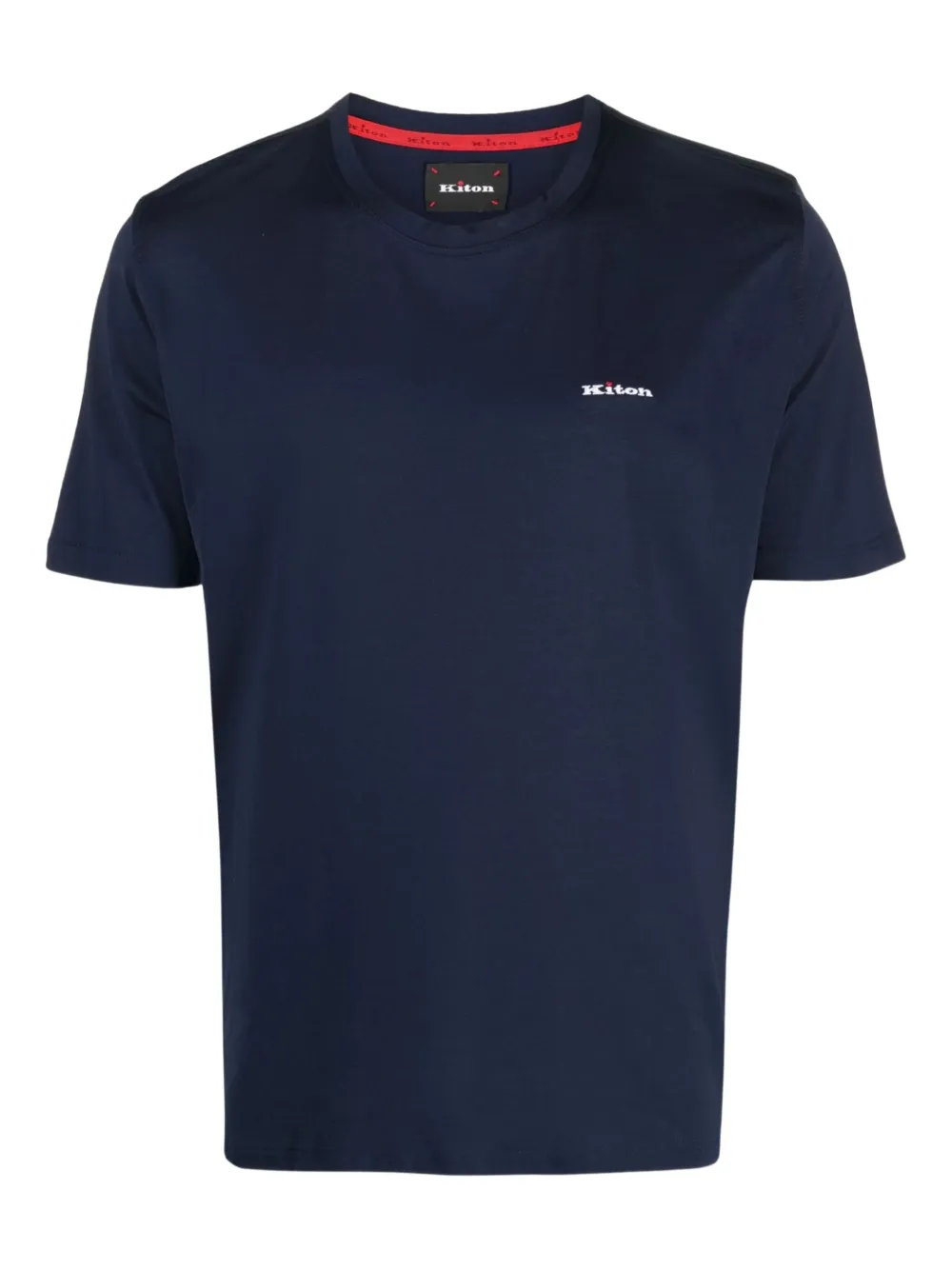 Kiton Logo-embroidered T-shirt