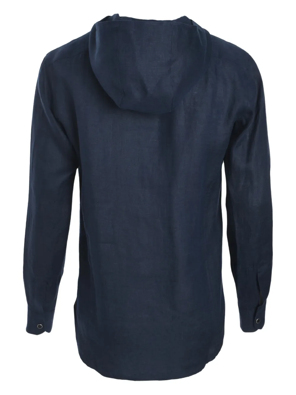 Kiton hooded shirt - Blauw