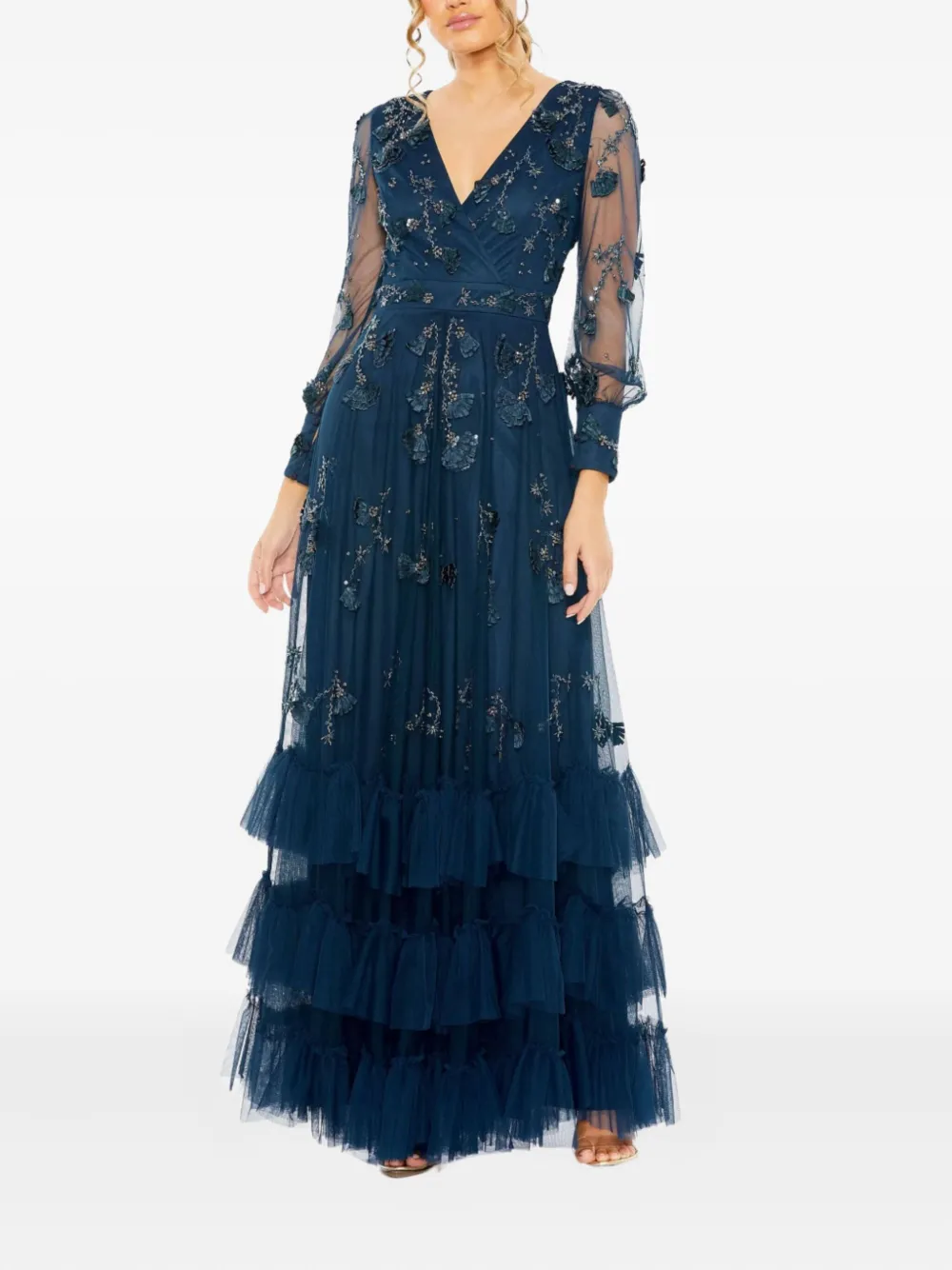 floral-embroidered maxi dress