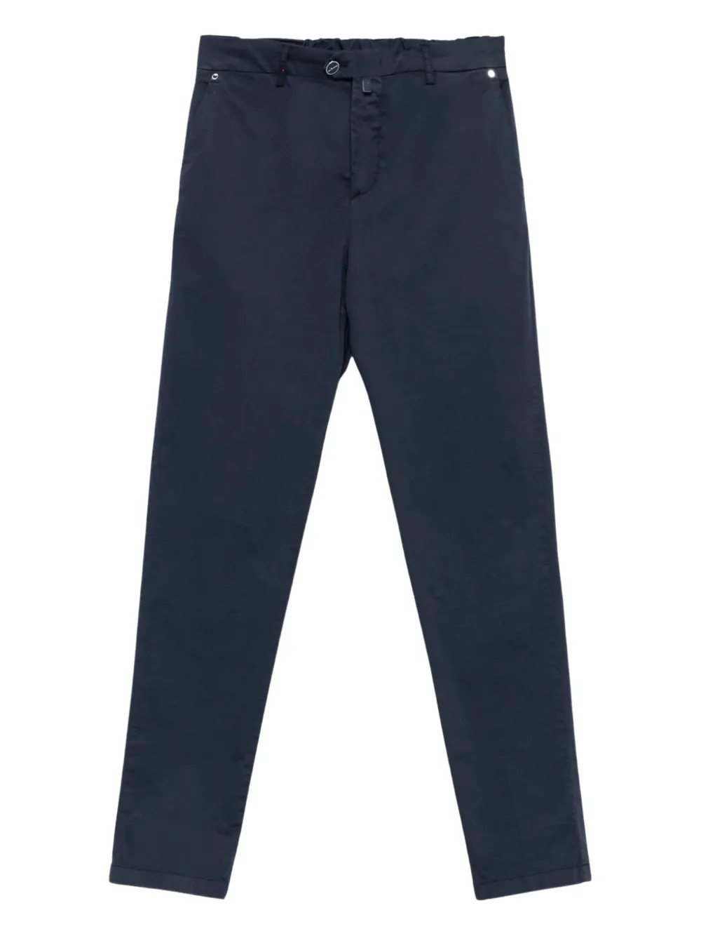 Kiton logo-patch trousers - ブルー Kiton logo-patch trousers - ブルー