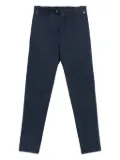 Kiton logo-patch trousers - Blue