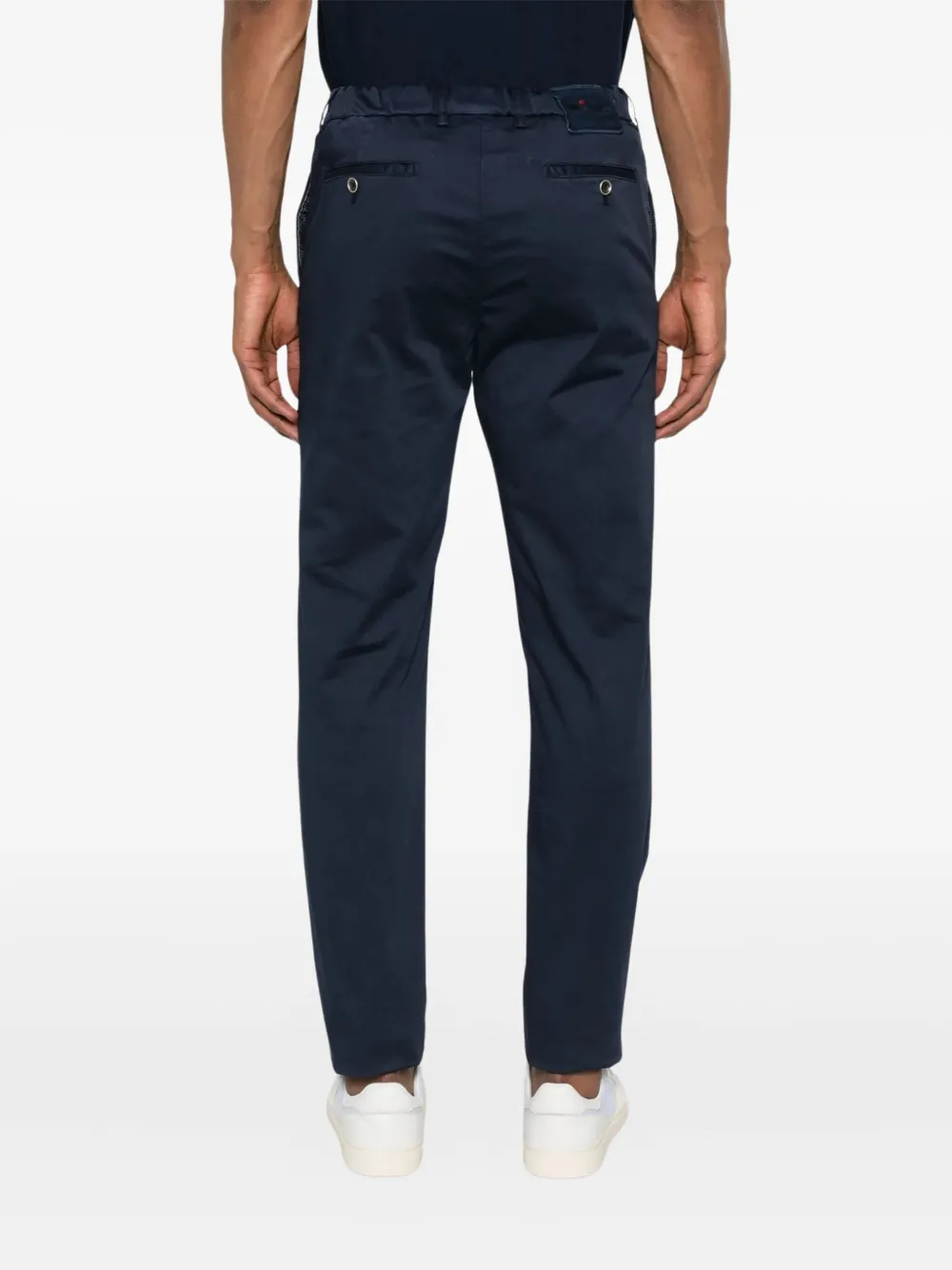 Kiton Broek met logopatch Blauw