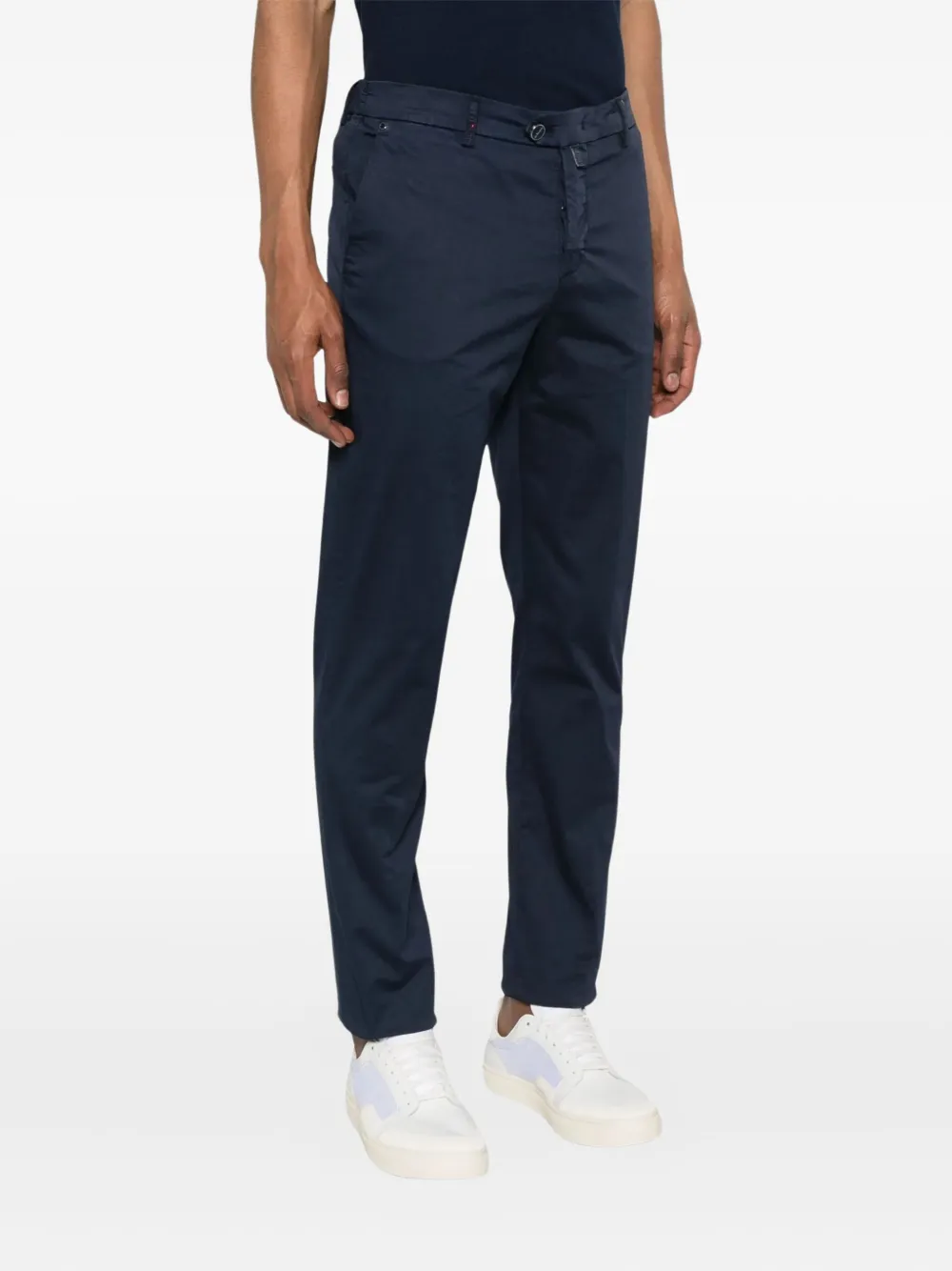 Kiton Broek met logopatch Blauw