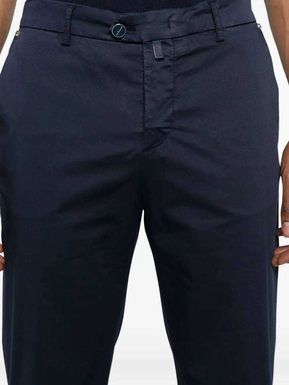 Kiton Broek met logopatch Blauw