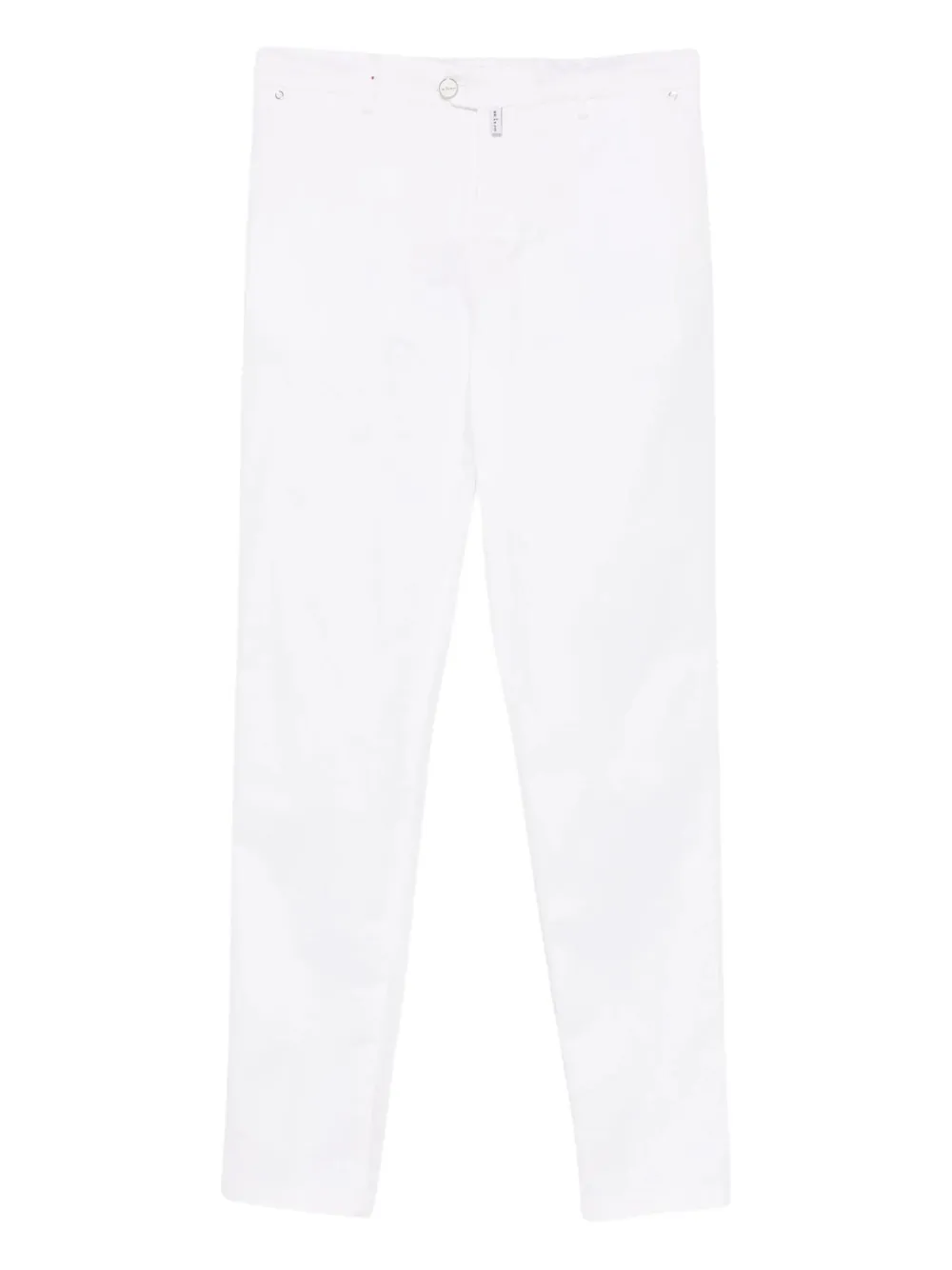 Kiton logo-patch trousers - ホワイト Kiton logo-patch trousers - ホワイト