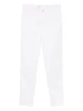 Kiton logo-patch trousers - White