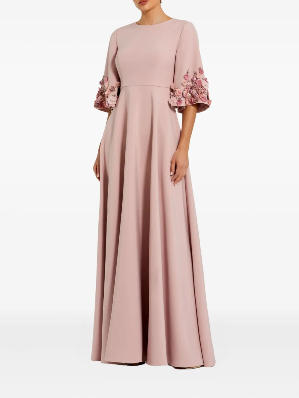 floral-embellished maxi dress