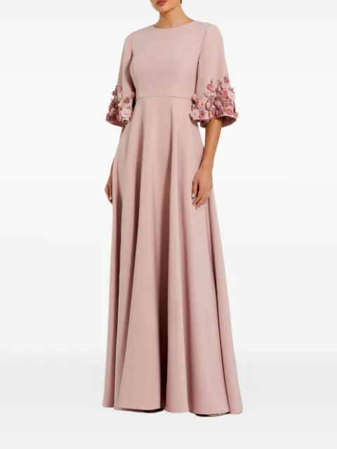 Mac Duggal floral-embellished maxi dress