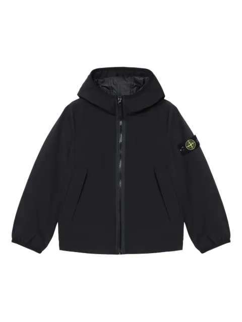 Stone Island Junior Jaqueta com capuz e patch de logo